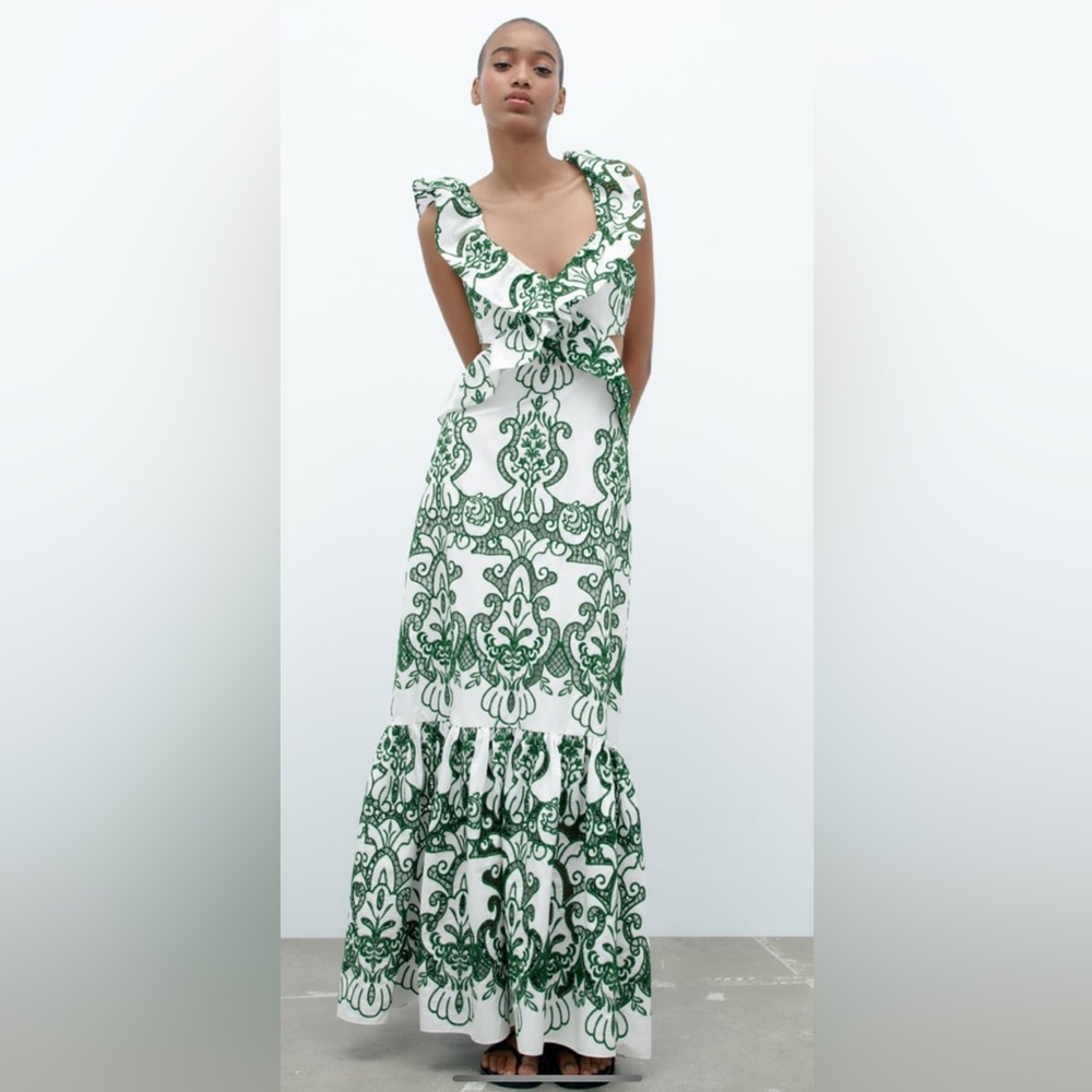 NWT- Zara Ruffle Limited Edition Dress- Small